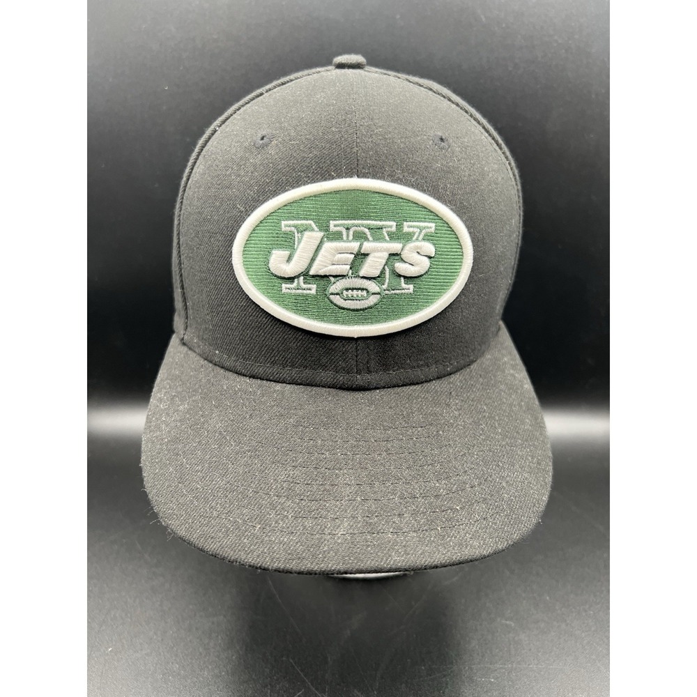 New York Jets New Era 59Fifty Fitted Hat Size 7 3/8 NFL Logo Black Green NFL